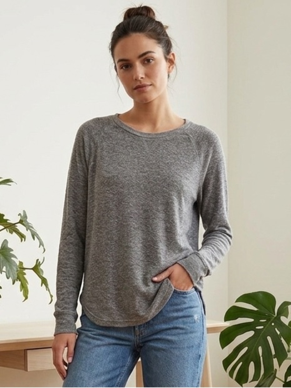 Marine Layer Gray Long Sleeve Tee